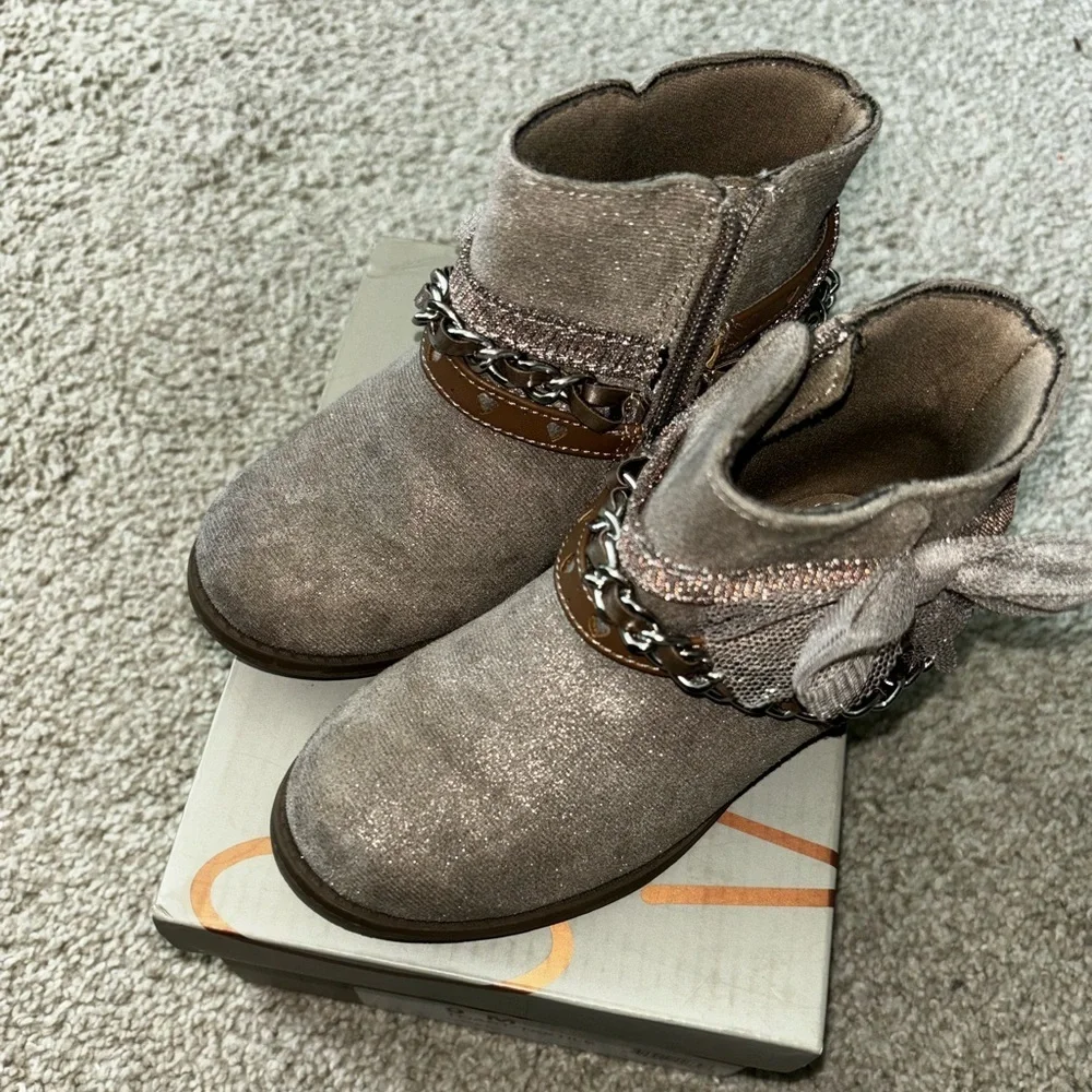 Crown Vintage Lil Shanley Bootie - Toast/Textile - Size 9 Little Girls